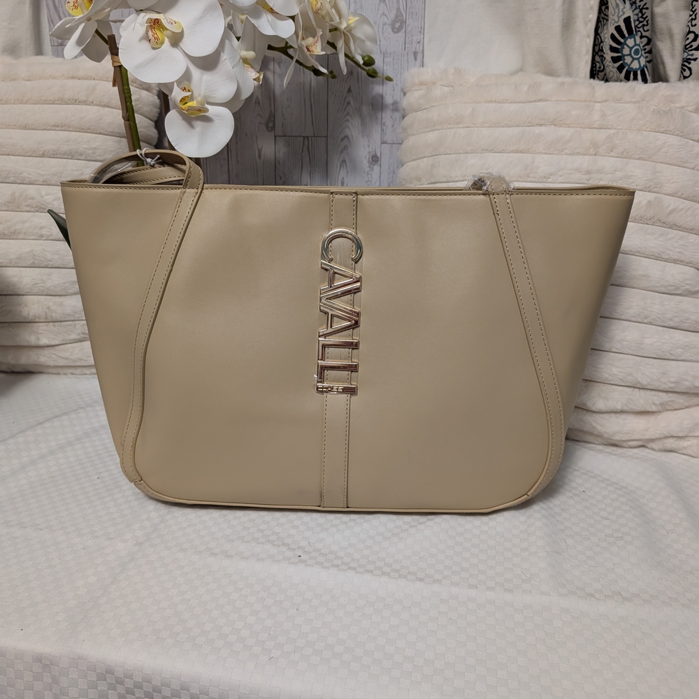 Cavalli Class Cream Tote Bag